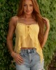 Canary Yellow Ruffle Handkerchief Hem Cami Top Canary Yellow Ruffle Handkerchief Hem Cami Top
