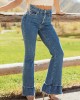 Special A Tummy Control Ruffle Flare Stretchy Jeans