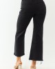 Black Stretchy Acid Wash Bootcut Jeans