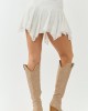 Off White High Waisted Lace Mini Skort