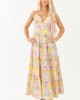 Blush Floral Print Sleeveless Cotton Maxi Dress