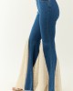Medium Wash Super Flare Lace Hem Stretchy Jeans Medium Wash Super Flare Lace Hem Stretchy Jeans