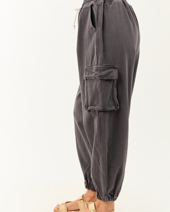 Charcoal Acid Washed Cargo Jogger Jeans Charcoal Acid Washed Cargo Jogger Jeans