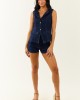 She+Sky Dark Wash Stretchy Denim Shorts