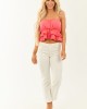 Risen White Wash Denim Straight Stretchy Jeans