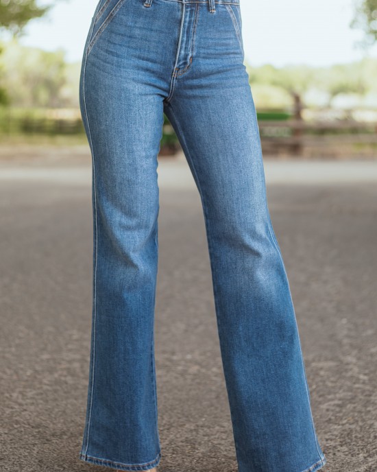 KanCan Medium Wash Ultra High Rise Flare Jeans