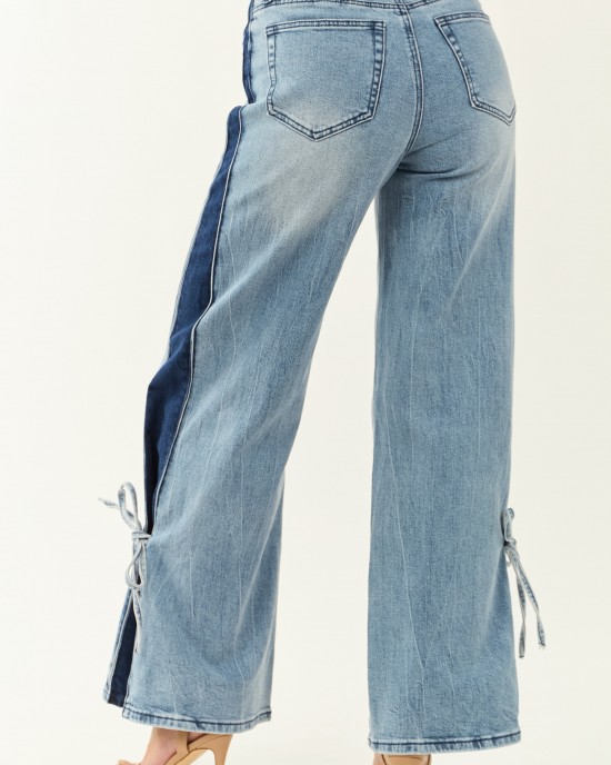 Saige Side Panel Tummy Control Wide Leg Jeans