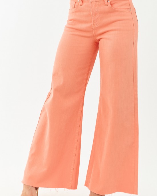 Risen Peach Tummy Control Stretchy Palazzo Jeans