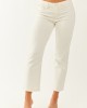 Risen White Wash Denim Straight Stretchy Jeans