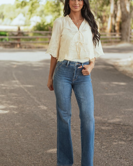 KanCan Medium Wash Ultra High Rise Flare Jeans
