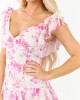 Cream Floral Print Chiffon Ruffle Mini Dress Cream Floral Print Chiffon Ruffle Mini Dress