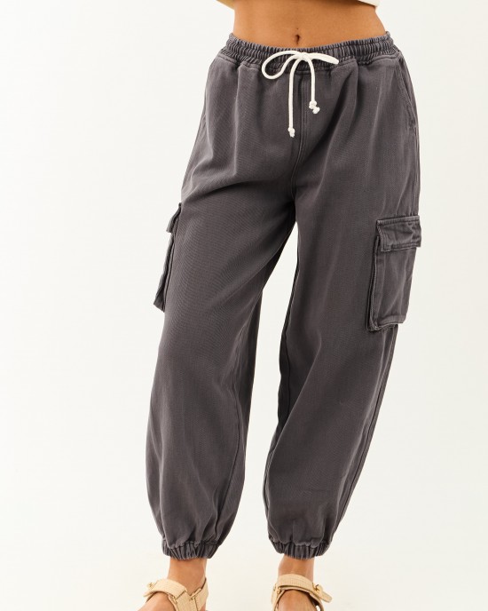 Charcoal Acid Washed Cargo Jogger Jeans Charcoal Acid Washed Cargo Jogger Jeans