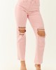 Mica Denim Cherry Blossom Stretchy Straight Jeans