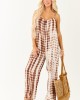Coffee and Coconut Tie-Dye Relaxed Boho Jumpsuit