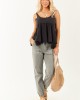 Mica Denim Faded Juniper Cropped Jogger Jeans