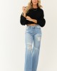 Risen Light Wash Distressed Bootcut Jeans