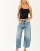 Signature 8 Medium Wash High Rise Barrel Jeans