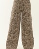 Saige Sepia Leopard Tummy Control Stretchy Wide Jeans