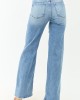 Risen Medium Wash Distressed Stretchy Wide Leg Jeans Risen Medium Wash Distressed Stretchy Wide Leg Jeans