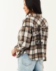 Coconut Cowboy Back Graphic Long Sleeve Plaid Shirt