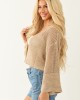 Camel Open Front Long Sleeve Knit Cardigan Camel Open Front Long Sleeve Knit Cardigan