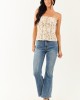 Flying Tomato Vanilla Lace Strapless Corset Top