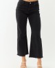 Black Stretchy Acid Wash Bootcut Jeans
