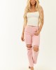 Mica Denim Cherry Blossom Stretchy Straight Jeans