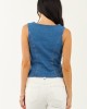 Medium Wash Stretchy Button Up Denim Vest