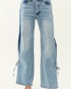 Saige Side Panel Tummy Control Wide Leg Jeans