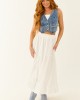 Medium Wash Vintage Denim Button Up Vest