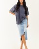 Spruce Acid Wash Relaxed Cotton Short Sleeve Top