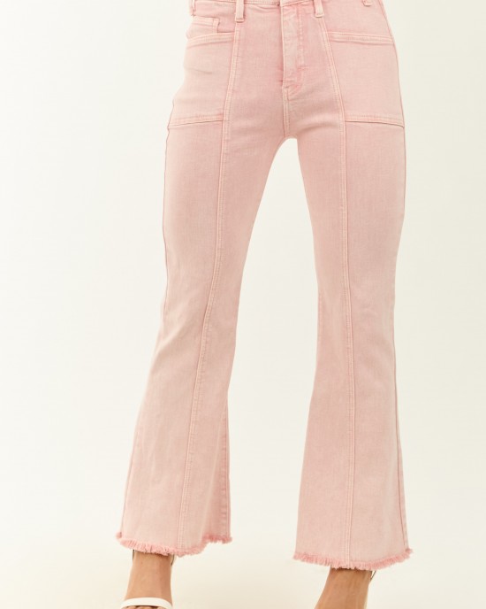 Saige Cherry Blossom Tummy Control Stretchy Flare Jeans