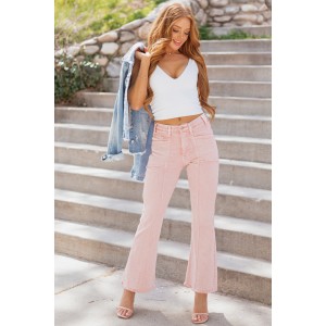 Saige Cherry Blossom Tummy Control Stretchy Flare Jeans