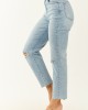Cello Light Wash Stretchy Distressed Straight Jeans Cello Light Wash Stretchy Distressed Straight Jeans
