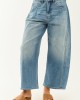 Signature 8 Medium Wash High Rise Barrel Jeans