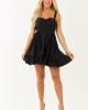 Black Sleeveless Sweetheart Neck Mini Dress Black Sleeveless Sweetheart Neck Mini Dress