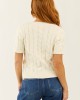 Ivory Button Up Short Sleeve Cardigan Ivory Button Up Short Sleeve Cardigan
