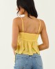 Canary Yellow Ruffle Handkerchief Hem Cami Top Canary Yellow Ruffle Handkerchief Hem Cami Top