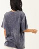 Spruce Acid Wash Relaxed Cotton Short Sleeve Top