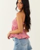 Ruby Gingham Sweetheart Babydoll Cotton Cami Top Ruby Gingham Sweetheart Babydoll Cotton Cami Top