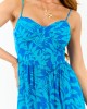Cobalt Tropical Print Sleeveless Maxi Dress