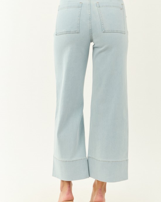 Mica Denim Light Wash Wide Leg Stretchy Jeans
