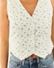 Ivory Floral Denim Vest and Shorts Set Ivory Floral Denim Vest and Shorts Set