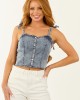 Medium Mineral Wash Chambray Denim Tank Top