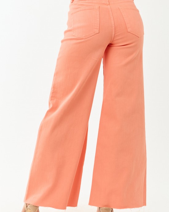Risen Peach Tummy Control Stretchy Palazzo Jeans