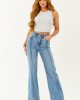 Hidden Medium Wash Bootcut High Rise Stretchy Jeans