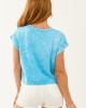 Cornflower Soft Washed Cotton Short Sleeve Top
