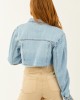 Cello Light Wash Cropped Raw Hem Denim Jacket Cello Light Wash Cropped Raw Hem Denim Jacket