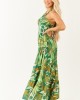 Kiwi Tropical Print Halter Front Tie Jumpsuit Kiwi Tropical Print Halter Front Tie Jumpsuit